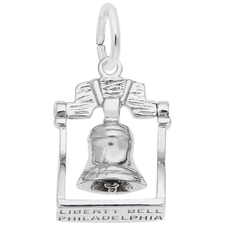 Rembrandt Charms 14K White Gold Liberty Bell Charm Pendant