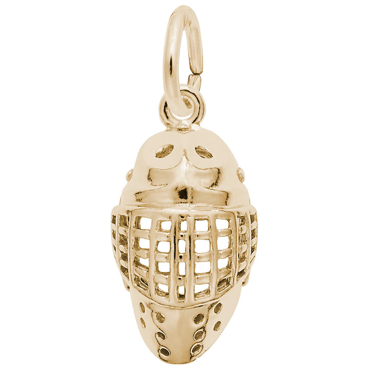 Rembrandt Charms Gold Plated Sterling Silver Goalie Mask Charm Pendant