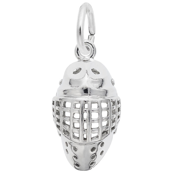 Rembrandt Charms Goalie Mask Charm Pendant Available in Gold or Sterling Silver