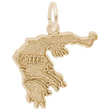 Rembrandt Charms Gold Plated Sterling Silver Greece Charm Pendant