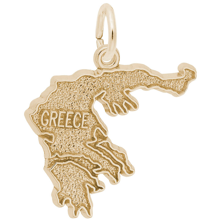 Rembrandt Charms Gold Plated Sterling Silver Greece Charm Pendant