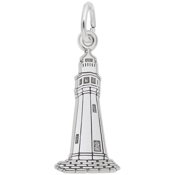 Rembrandt Charms Buffalo Lighthouse Charm Pendant Available in Gold or Sterling Silver