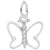 Rembrandt Charms Butterfly Charm Pendant Available in Gold or Sterling Silver