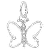 Rembrandt Charms 14K White Gold Butterfly Charm Pendant