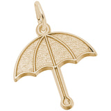 Rembrandt Charms Gold Plated Sterling Silver Umbrella Charm Pendant
