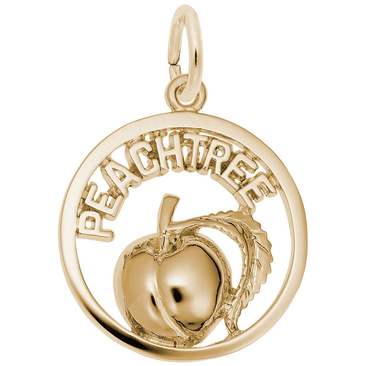 Rembrandt Charms 14K Yellow Gold Peachtree Peach Charm Pendant