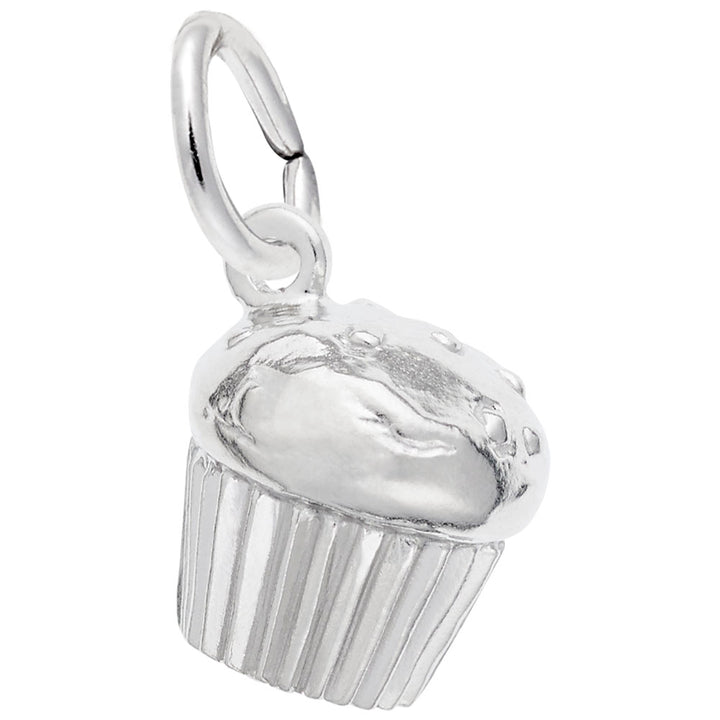 Rembrandt Charms 925 Sterling Silver Muffin Charm Pendant