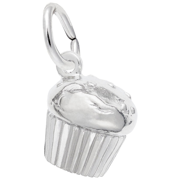 Rembrandt Charms Muffin Charm Pendant Available in Gold or Sterling Silver