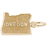 Rembrandt Charms Gold Plated Sterling Silver Oregon Charm Pendant