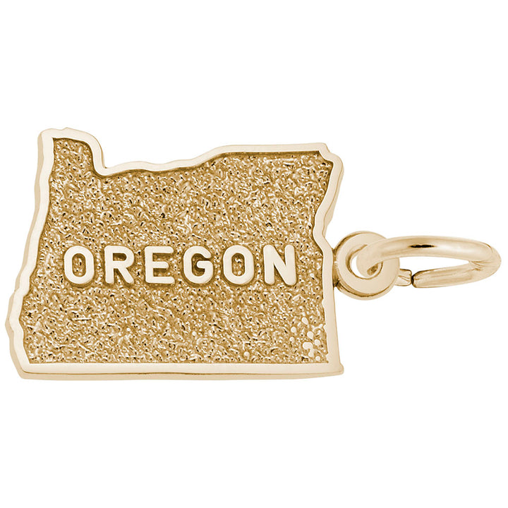 Rembrandt Charms Gold Plated Sterling Silver Oregon Charm Pendant