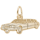 Rembrandt Charms Gold Plated Sterling Silver Limousine Charm Pendant