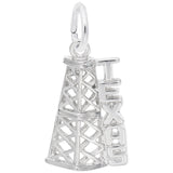 Rembrandt Charms 14K White Gold Texas Oil Rig Charm Pendant