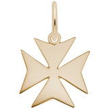 Rembrandt Charms 10K Yellow Gold Maltese Cross Charm Pendant