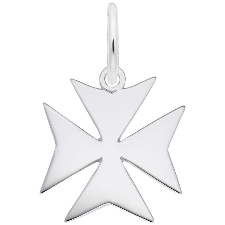 Rembrandt Charms Maltese Cross Charm Pendant Available in Gold or Sterling Silver