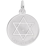 Rembrandt Charms 14K White Gold Bat Mitzvah Charm Pendant