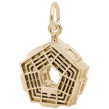 Rembrandt Charms Gold Plated Sterling Silver Pentagon Charm Pendant