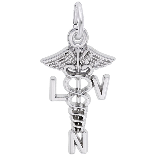 Rembrandt Charms L.V.N. Charm Pendant Available in Gold or Sterling Silver