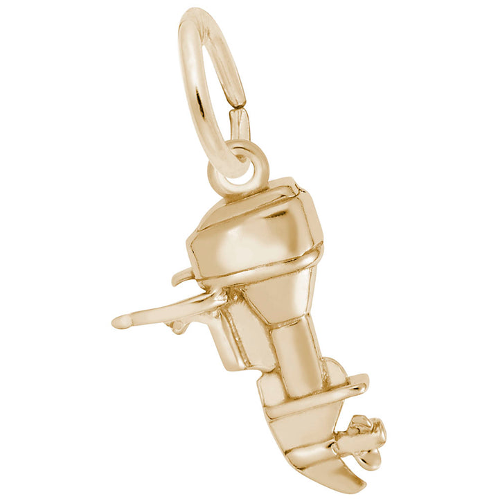 Rembrandt Charms 14K Yellow Gold Outboard Motor Charm Pendant