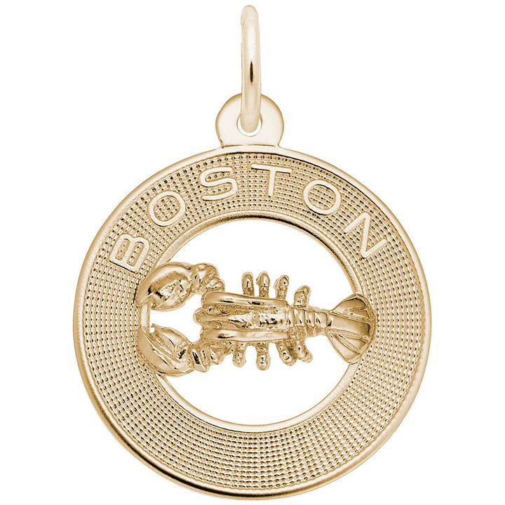 Rembrandt Charms Gold Plated Sterling Silver Boston Lobster Charm Pendant