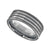 Tungsten Polished Triple Grooved Mens Comfort-fit 8mm Size 7 - 14 Wedding Anniversary Band