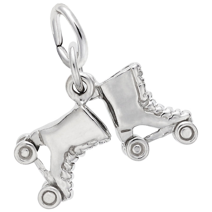 Rembrandt Charms Roller Skates Charm Pendant Available in Gold or Sterling Silver
