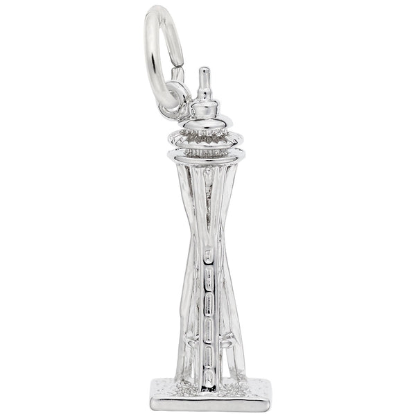 Rembrandt Charms Seattle Space Needle Charm Pendant Available in Gold or Sterling Silver