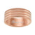 Tungsten Rose-tone Polished Triple Grooved Mens Sizes 7 - 14 Wedding Anniversary Band Ring