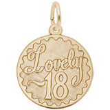 Rembrandt Charms Gold Plated Sterling Silver Lovely 18 Charm Pendant
