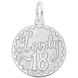 Rembrandt Charms Lovely 18 Charm Pendant Available in Gold or Sterling Silver