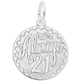 Rembrandt Charms Always 21 Charm Pendant Available in Gold or Sterling Silver