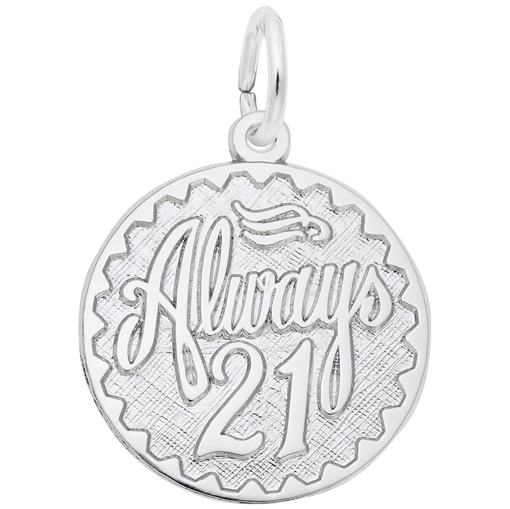 Rembrandt Charms Always 21 Charm Pendant Available in Gold or Sterling Silver