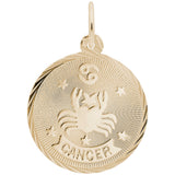 Rembrandt Charms Gold Plated Sterling Silver Cancer Charm Pendant