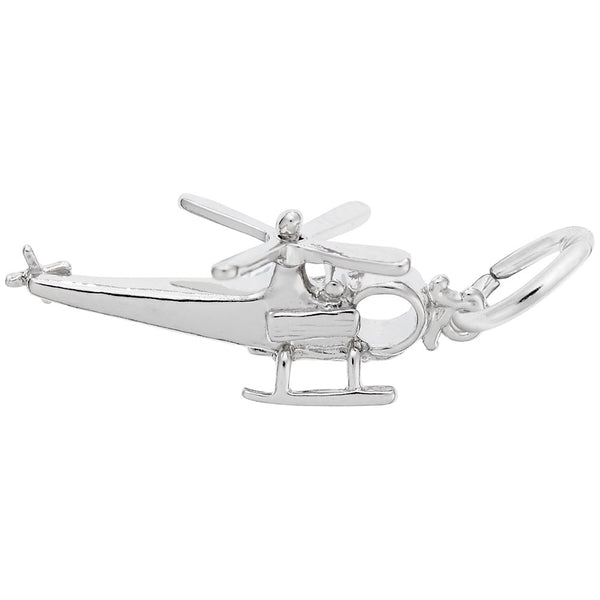 Rembrandt Charms Helicopter Charm Pendant Available in Gold or Sterling Silver