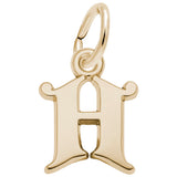 Rembrandt Charms Gold Plated Sterling Silver Init-H Charm Pendant