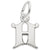 Rembrandt Charms Init-H Charm Pendant Available in Gold or Sterling Silver