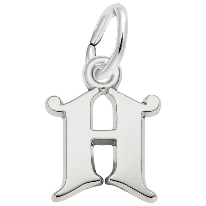 Rembrandt Charms Init-H Charm Pendant Available in Gold or Sterling Silver
