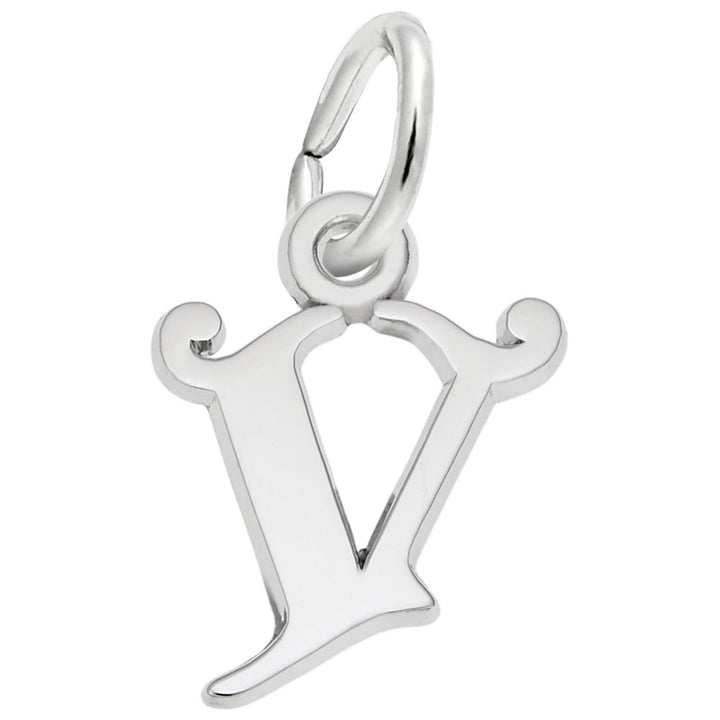 Rembrandt Charms 925 Sterling Silver Init-V Charm Pendant