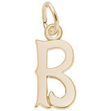 Rembrandt Charms Gold Plated Sterling Silver Init-B Charm Pendant