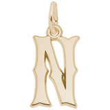 Rembrandt Charms Gold Plated Sterling Silver Init-N Charm Pendant
