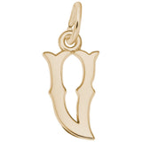 Rembrandt Charms Gold Plated Sterling Silver Init-V Charm Pendant