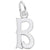 Rembrandt Charms Init-B Charm Pendant Available in Gold or Sterling Silver