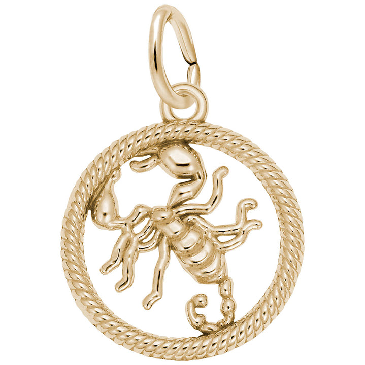Rembrandt Charms Gold Plated Sterling Silver Scorpio Charm Pendant