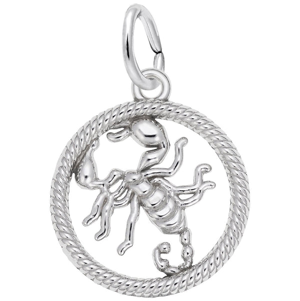 Rembrandt Charms Scorpio Charm Pendant Available in Gold or Sterling Silver