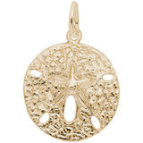 Rembrandt Charms 14K Yellow Gold Sand Dollar Charm Pendant