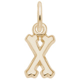 Rembrandt Charms Gold Plated Sterling Silver Init-X Charm Pendant