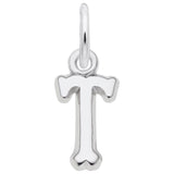 Rembrandt Charms 14K White Gold Init-T Charm Pendant