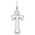 Rembrandt Charms Init-T Charm Pendant Available in Gold or Sterling Silver