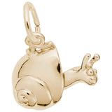 Rembrandt Charms Gold Plated Sterling Silver Snail Charm Pendant