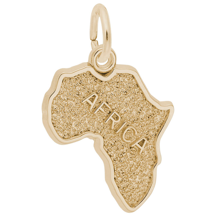 Rembrandt Charms Gold Plated Sterling Silver Africa Charm Pendant