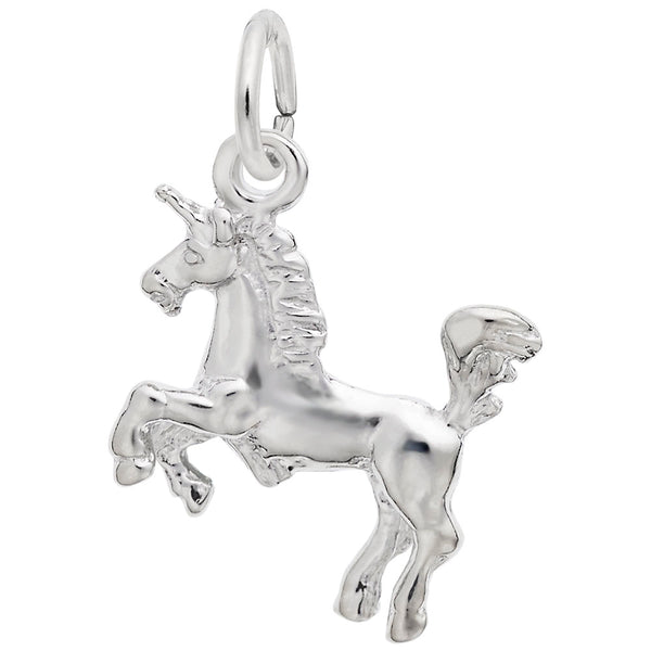 Rembrandt Charms Unicorn Charm Pendant Available in Gold or Sterling Silver